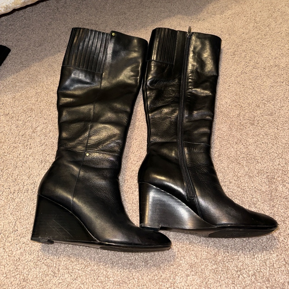 Ralph Lauren Knee High Wedge Boot